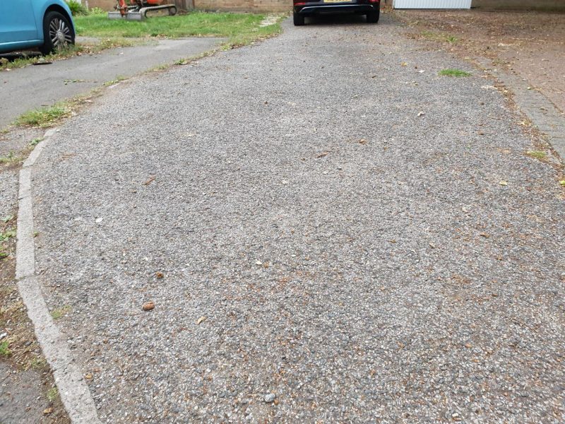 New Driveway With Block Paving and Extended Area For Parking With Permeable Gravel