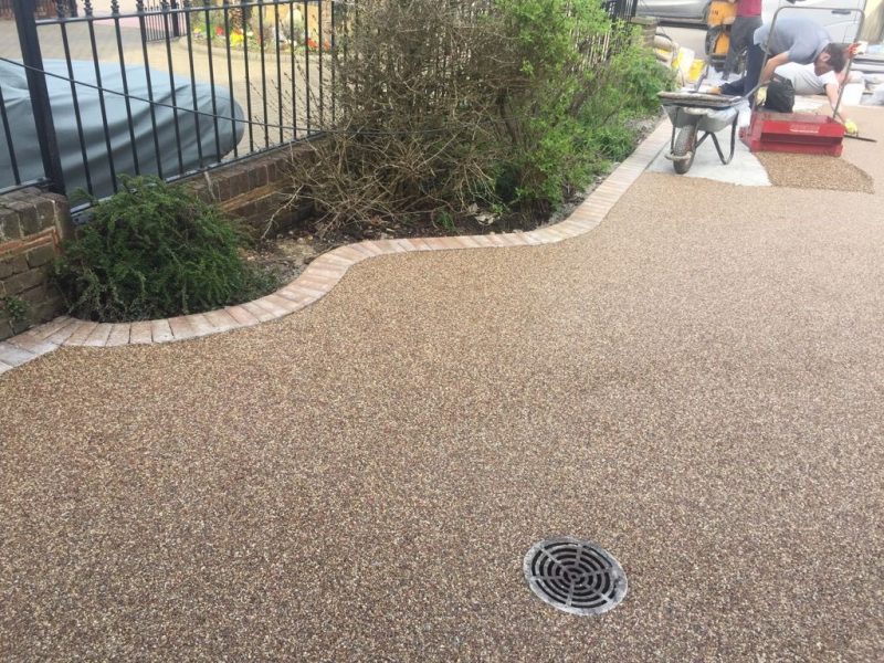 Gold Chip Resin Driveway in Bletchley